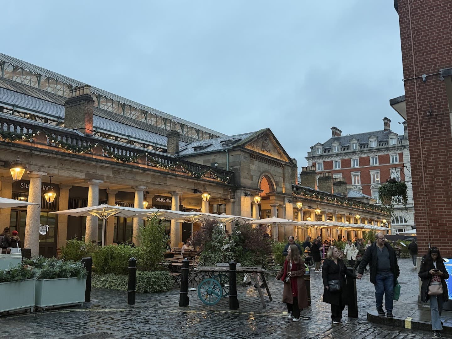 Outdoor terrace at Shake Shack Covent Garden, London