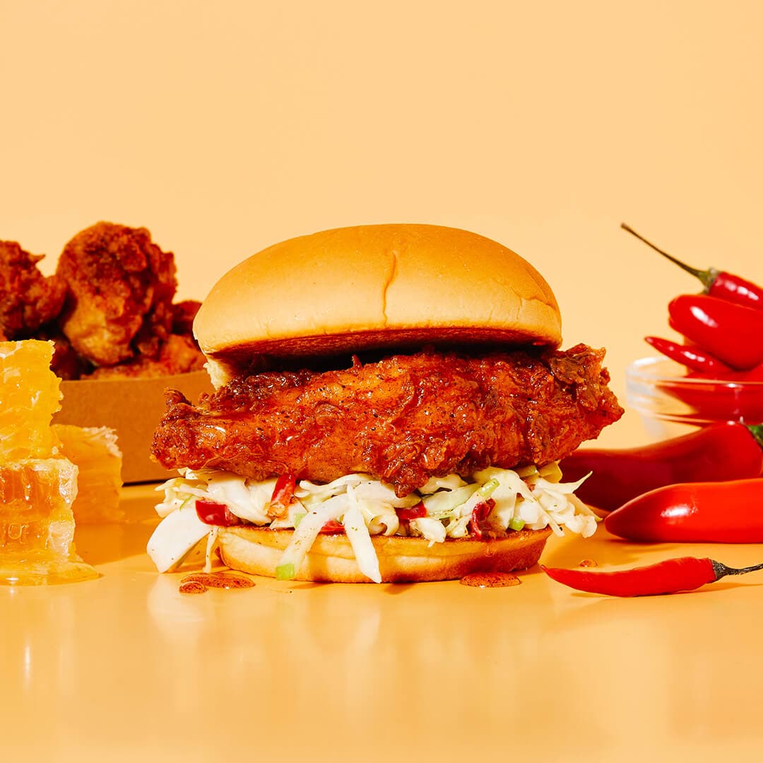 Spicy fried chicken sandwich at Shake Shack Covent Garden, London