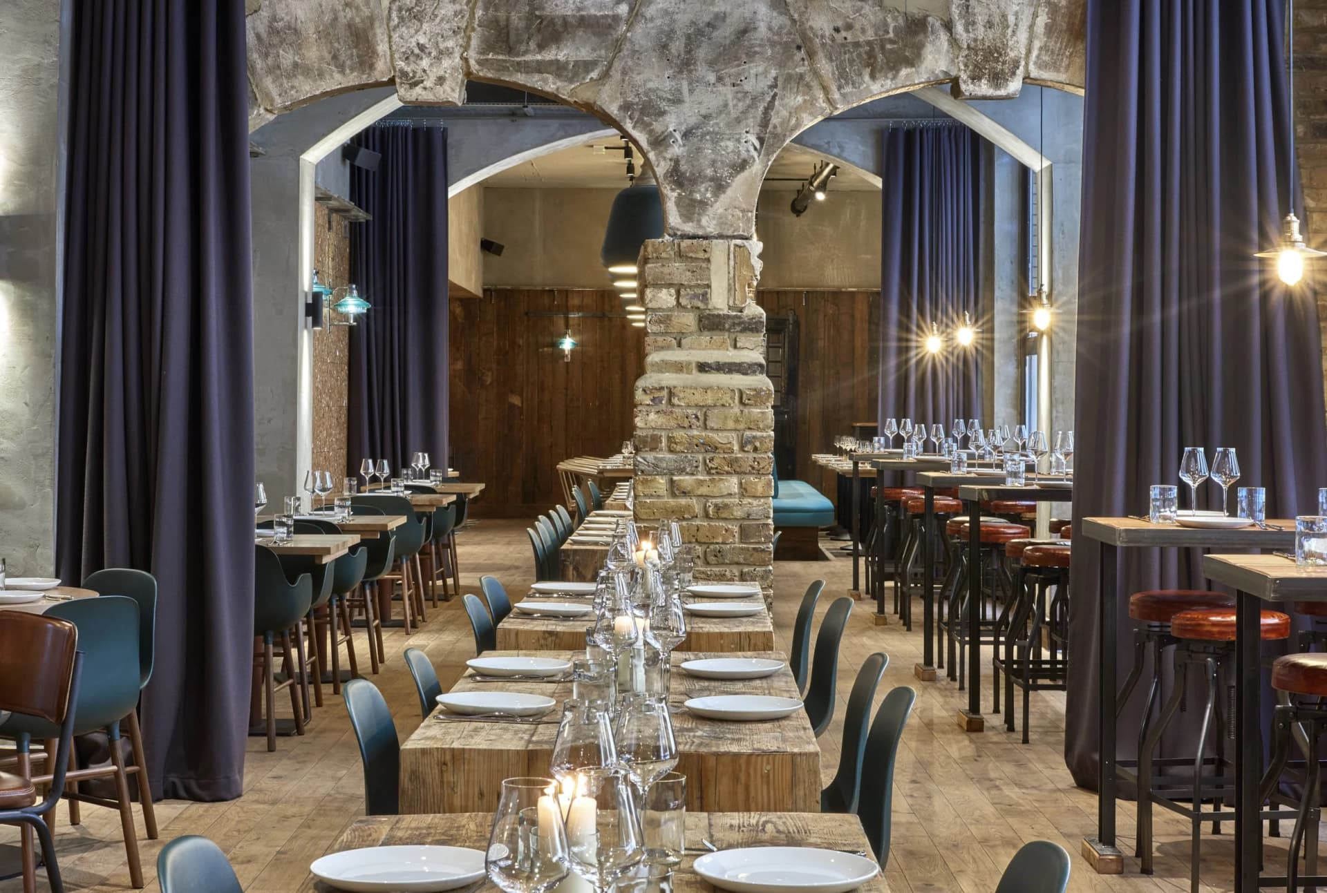 Main dining room at Humble Grape Fleet Street Wine Bar & Restaurant, London