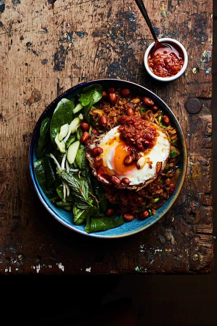 Nasi goreng with fried egg at Lantana Shoreditch, London