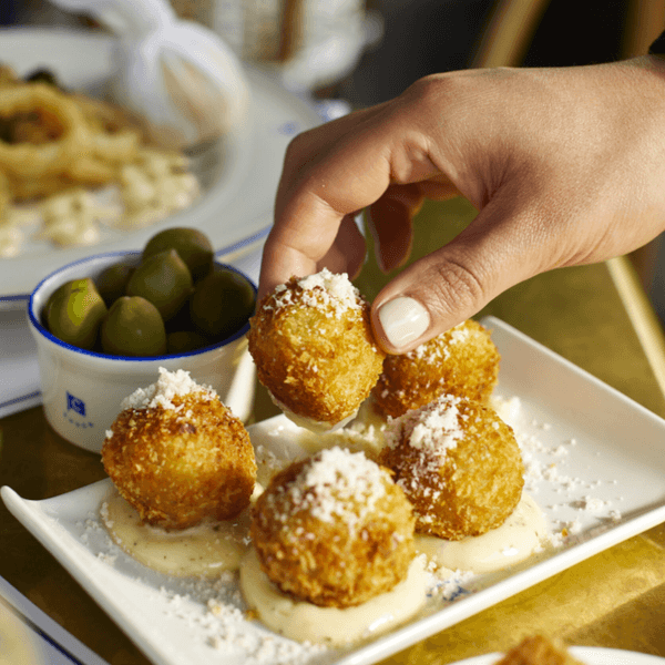 Fried arancini balls at Chucs Mayfair, London