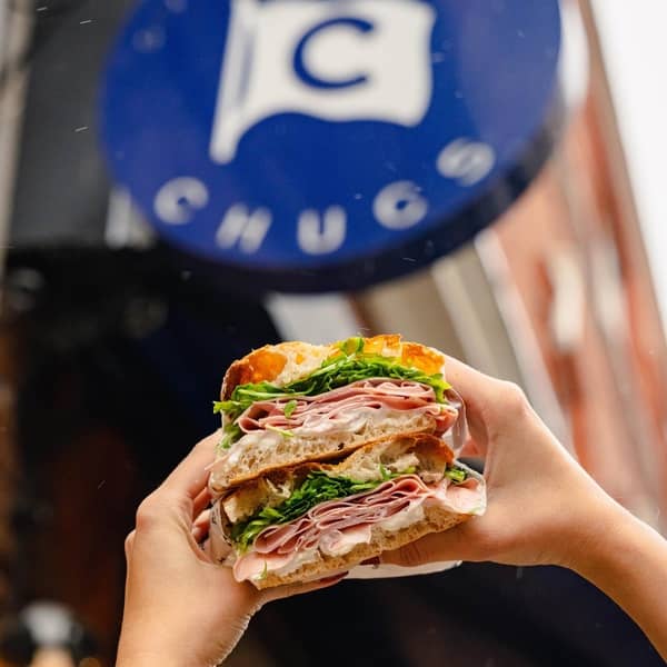 Italian deli sandwich at Chucs Mayfair, London