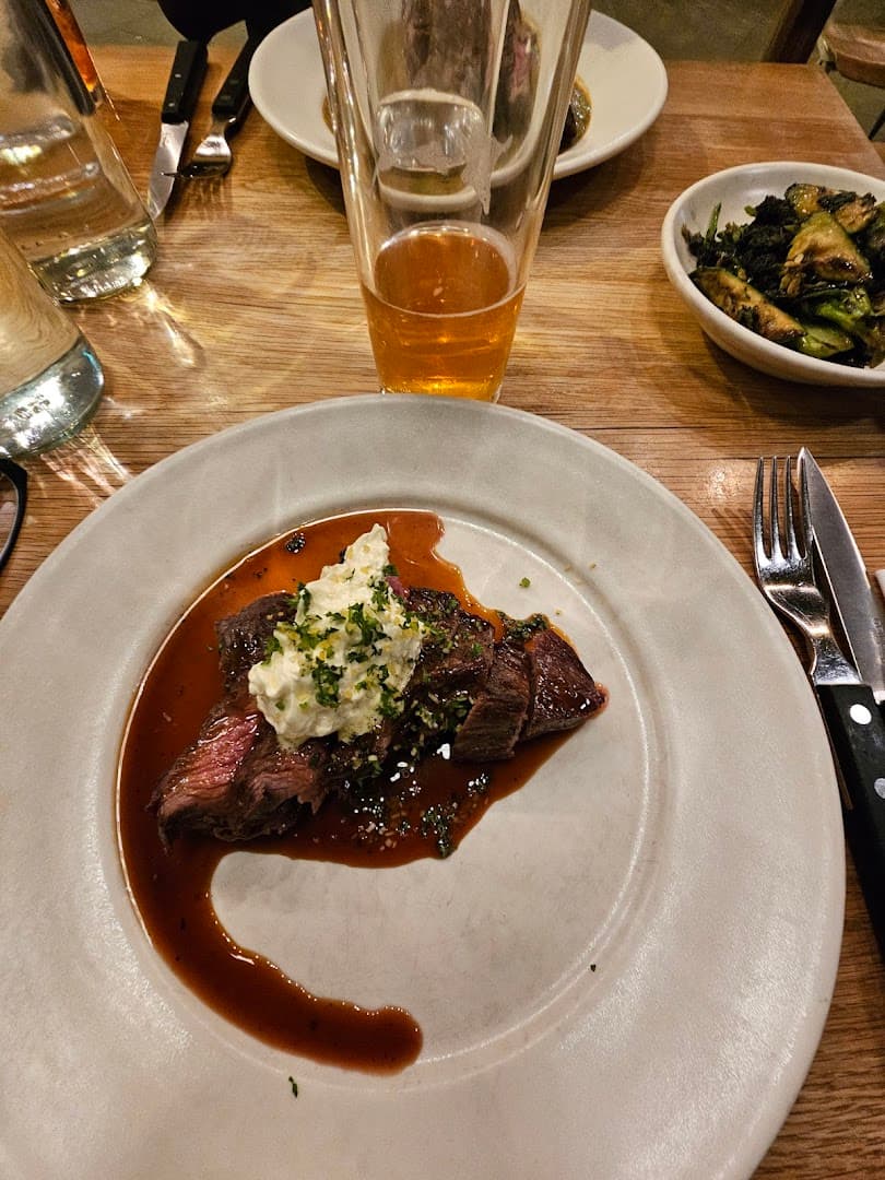 Steak with herb butter at Elliot's - Hackney, London