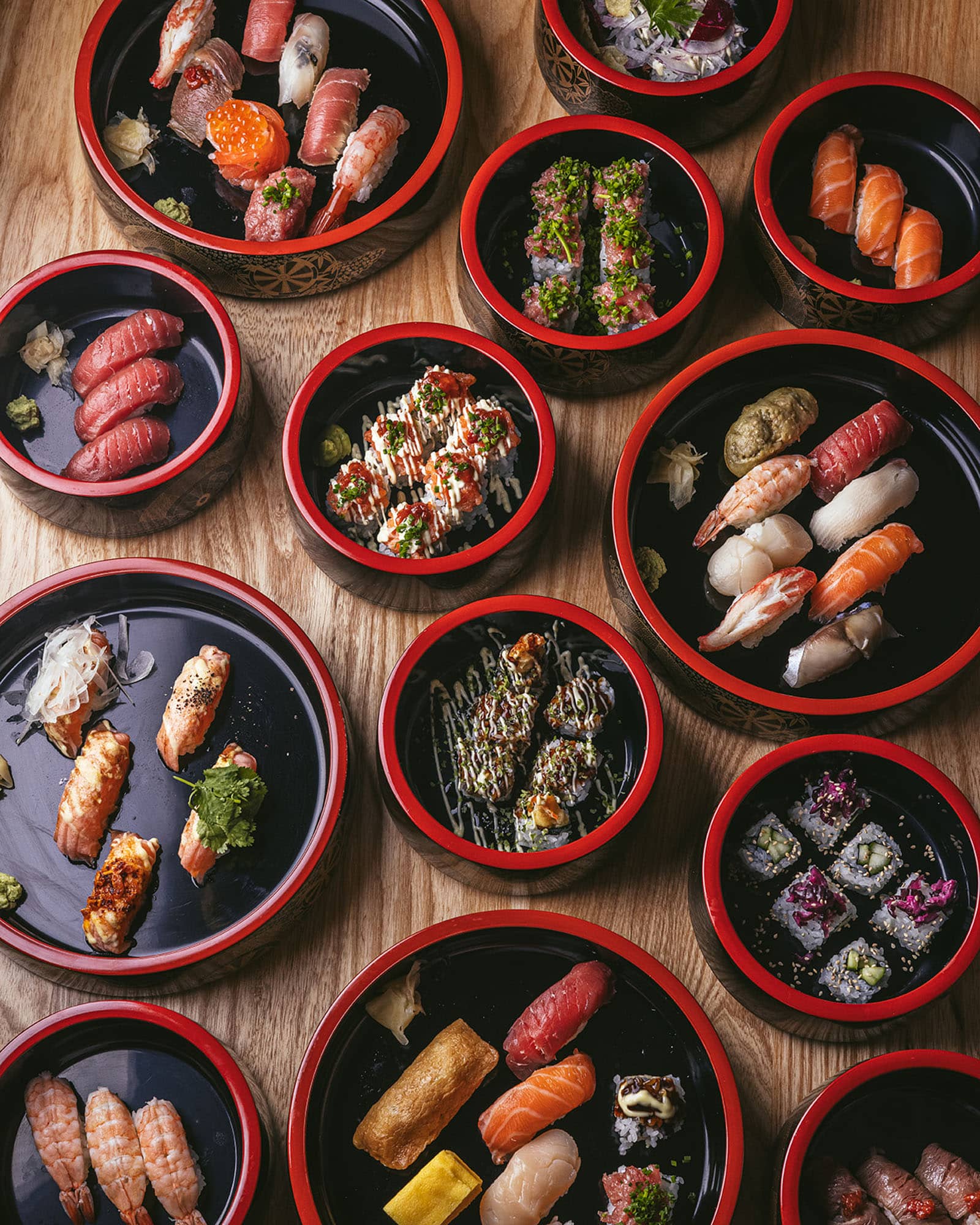 Sushi selection plates at Mercato Mayfair, London