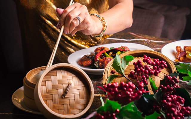 Dim sum presentation at The Duck and Rice, London