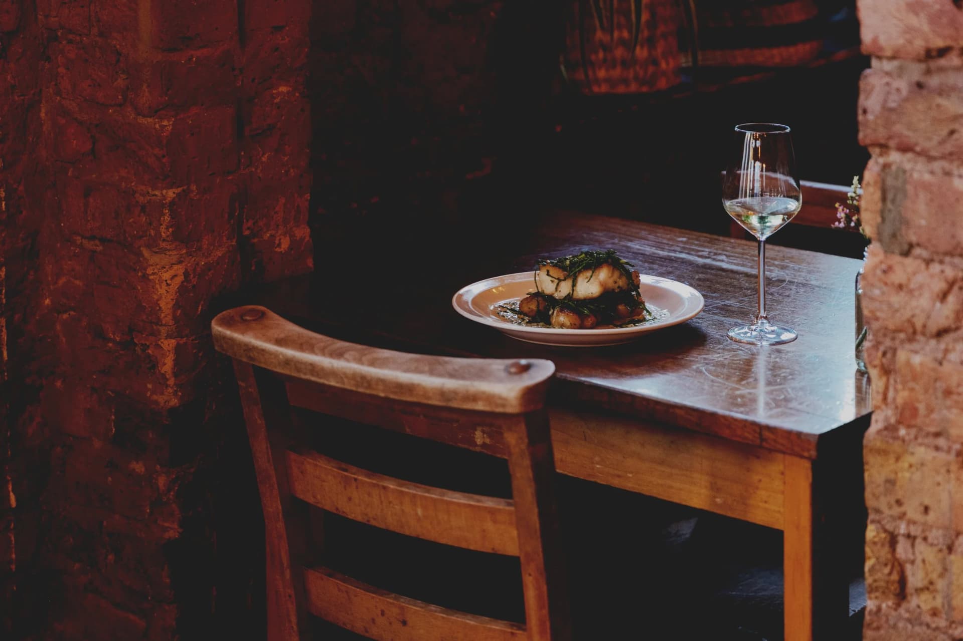 Pan-seared fish dish at Alice House West Hampstead, London