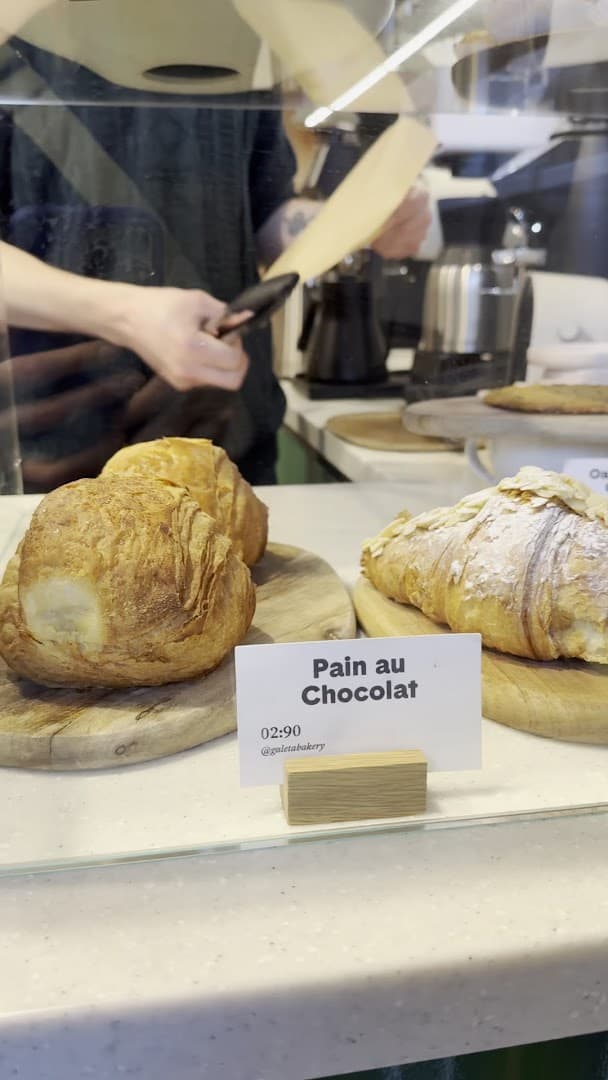 Pain au chocolat pastries at Intermission Coffee, London