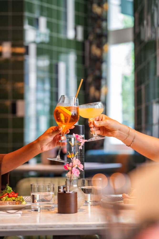 Cocktail toast at The Owl and Monkey, London