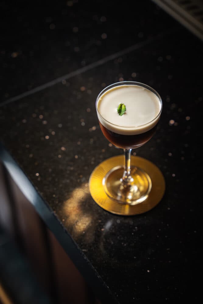 Espresso martini cocktail at The Owl and Monkey, London