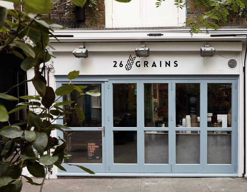 Front facade at 26 Grains, London