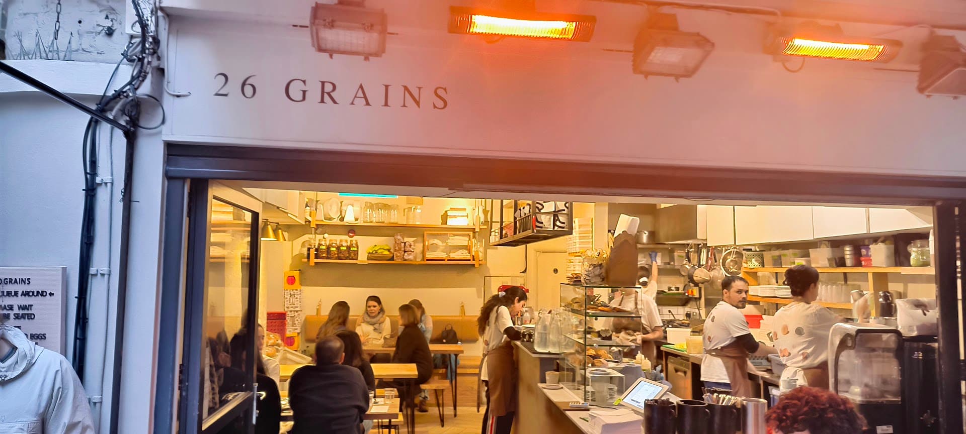 Storefront entrance at 26 Grains, London