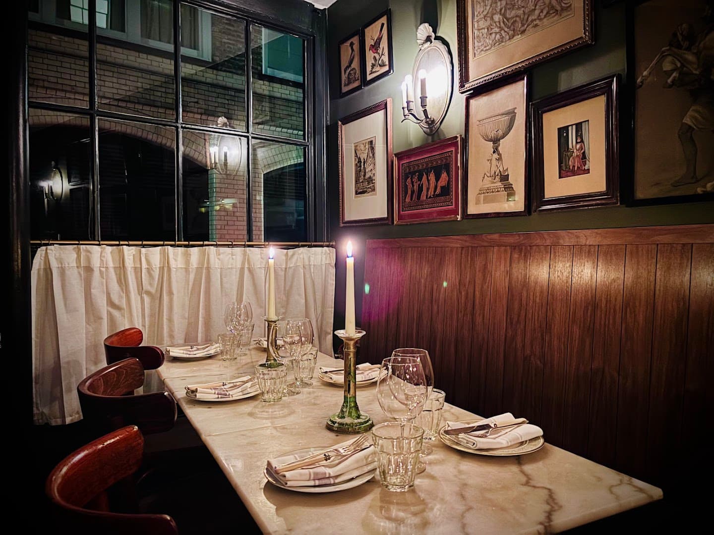Intimate table setting at Cloth, London