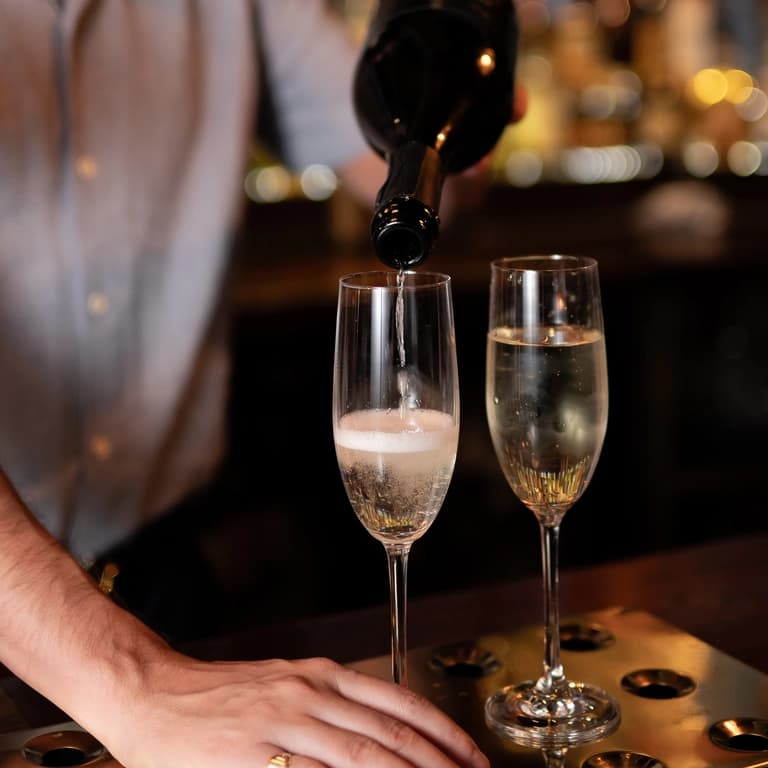 Champagne service at The Crabtree, London