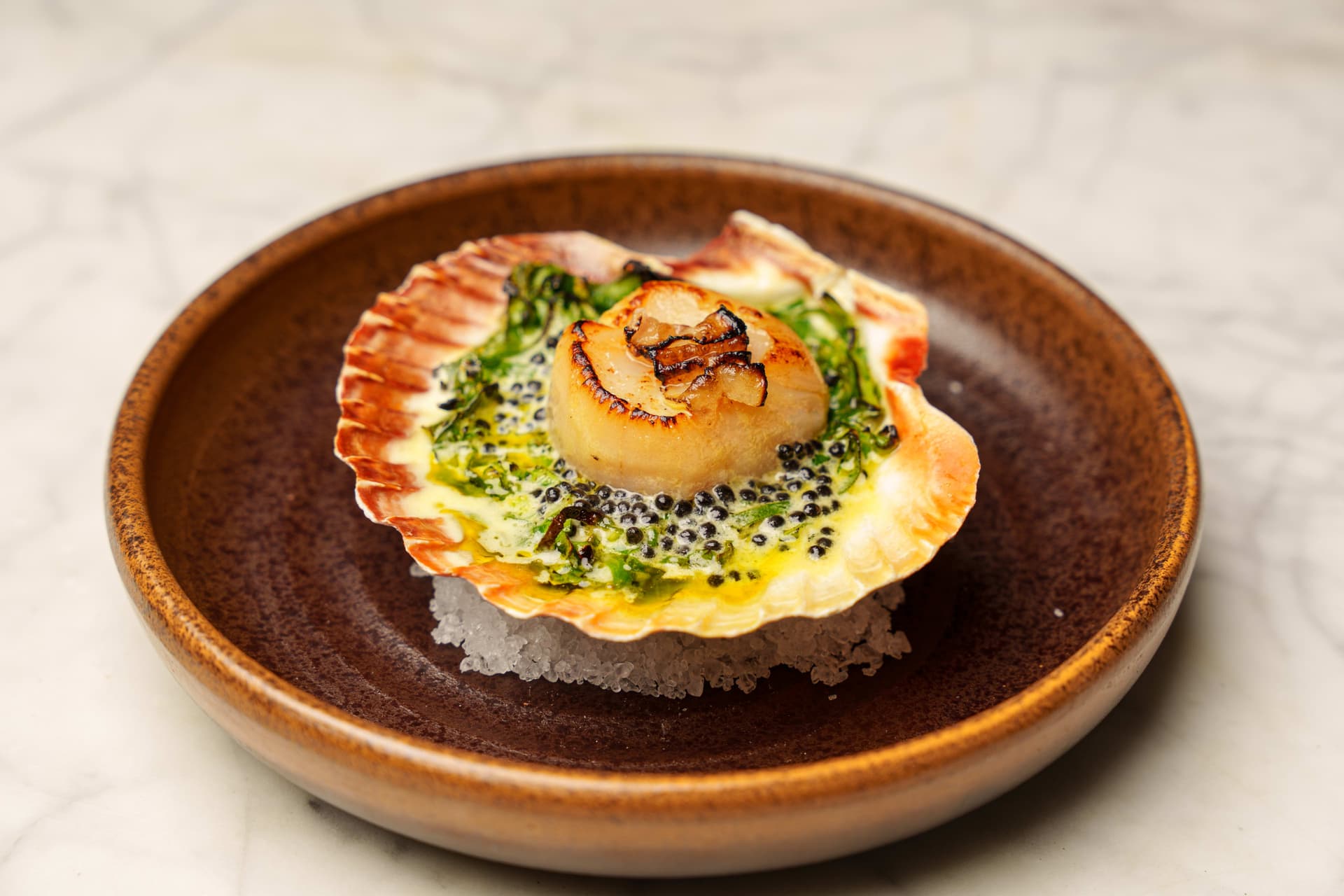 Seared scallop dish at The Parlour, London