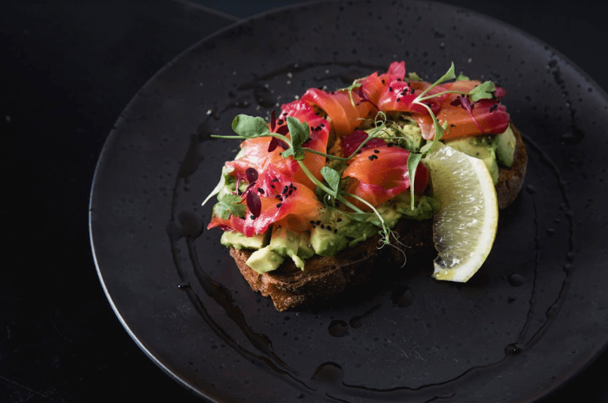 Avocado smoked salmon toast at Antipode, London