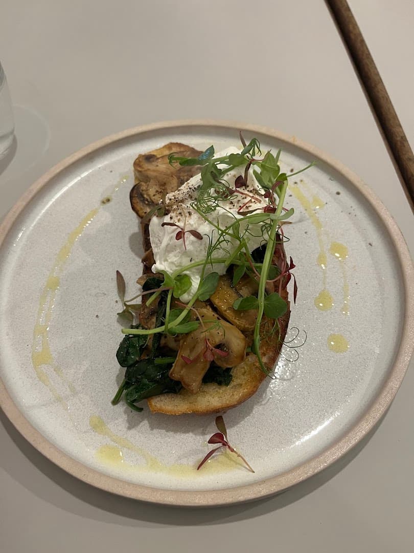 Poached egg toast at Antipode, London