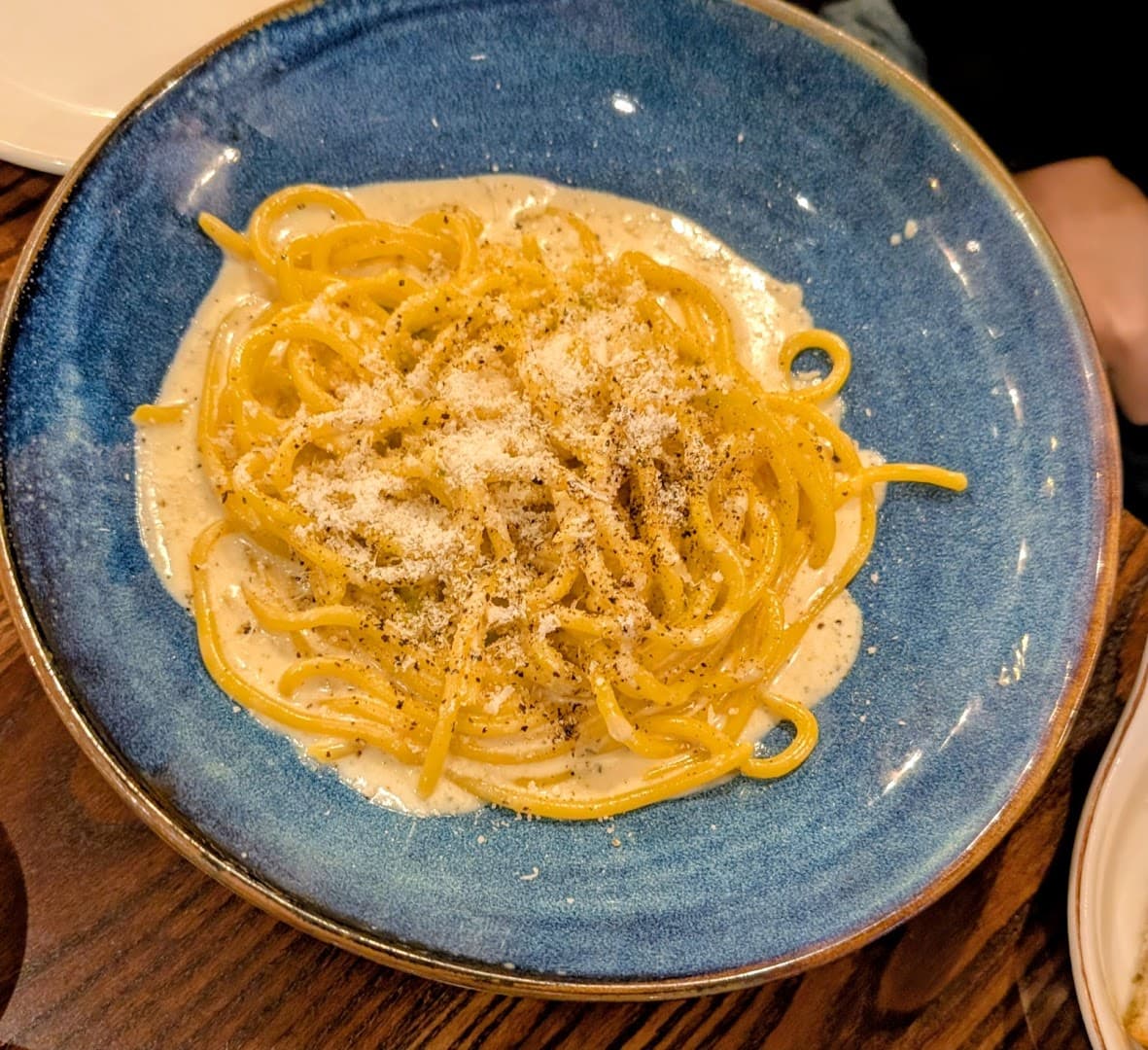 Cacio e pepe pasta at 27 Old Compton Street, London