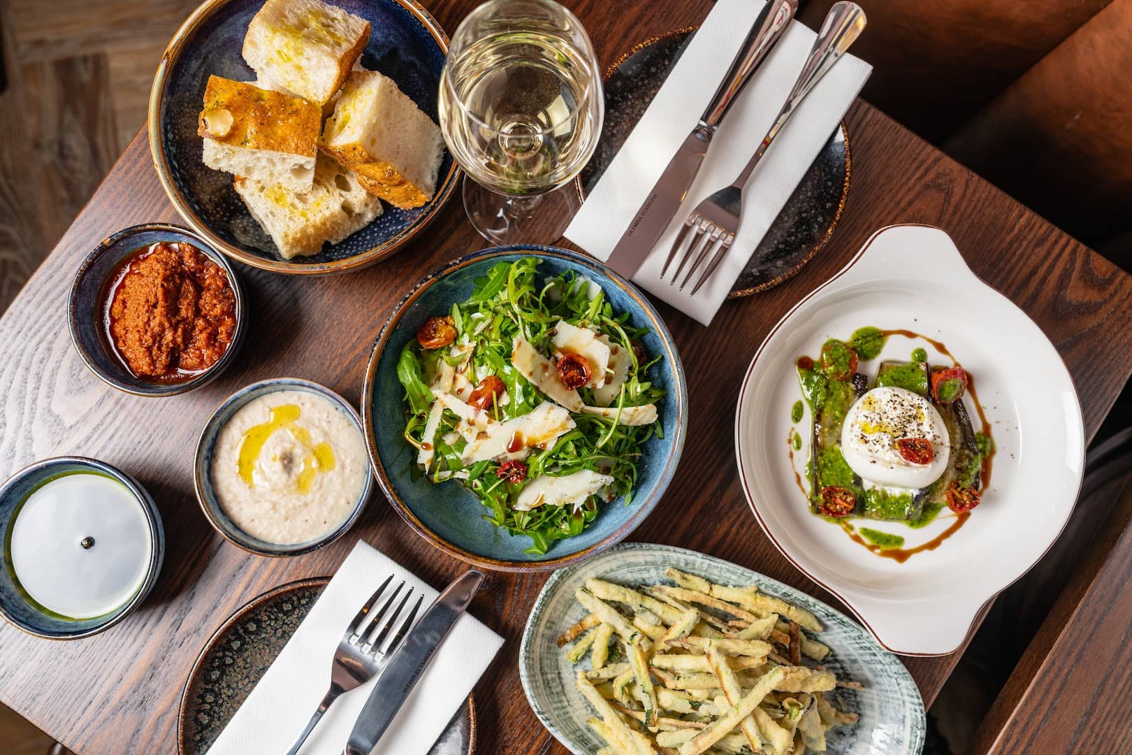 Mezze sharing platter at 27 Old Compton Street, London