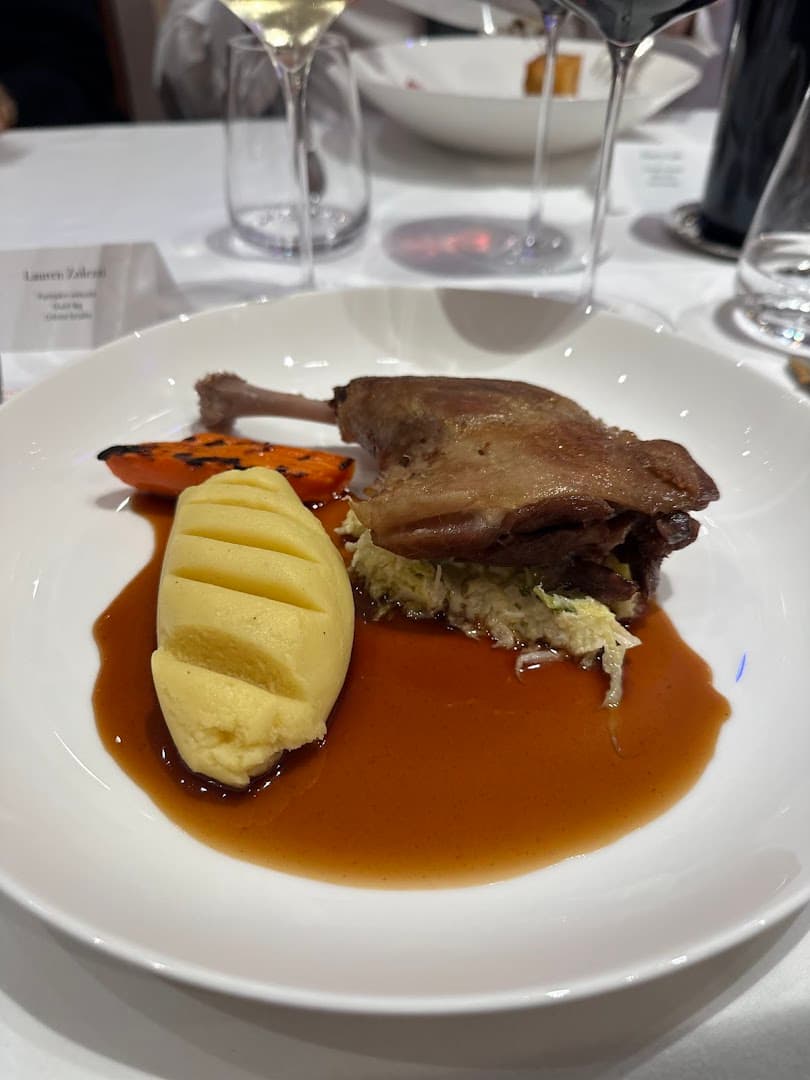 Duck confit main course at Origin City, London