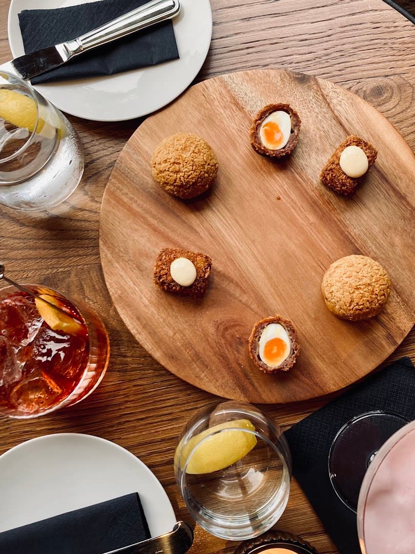 Scotch eggs sharing platter at Origin City, London