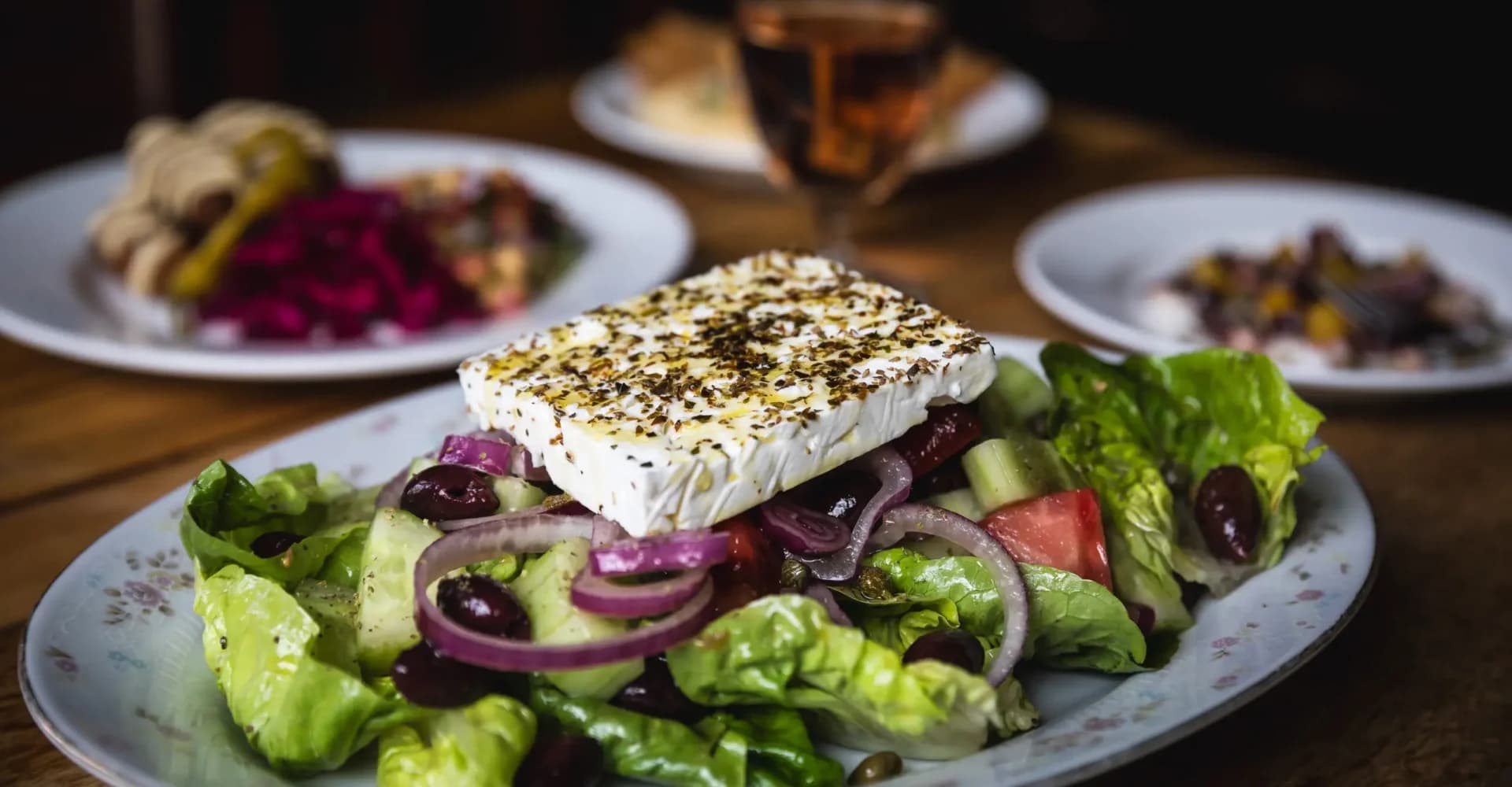 Greek salad with feta at Canton Arms, London
