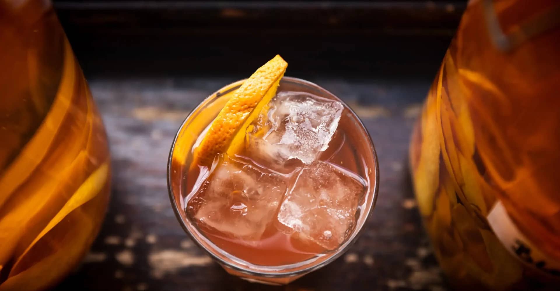 Orange cocktail with ice at Canton Arms, London