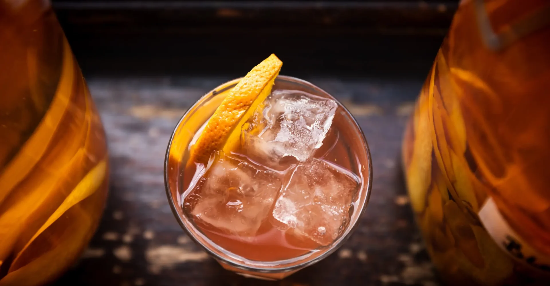 Orange cocktail with ice at Canton Arms, London