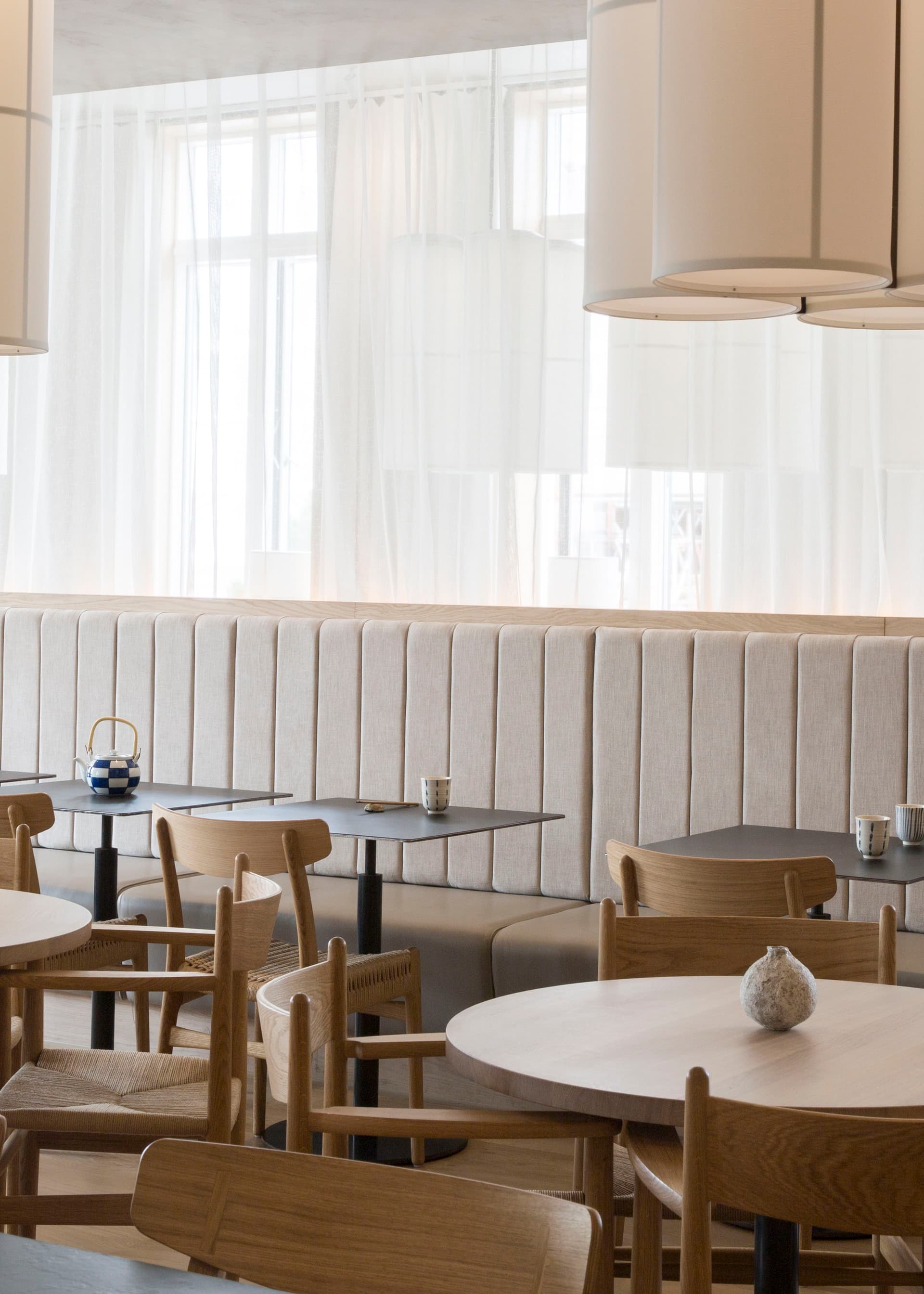 Minimalist dining room at Sticks'n'Sushi, London