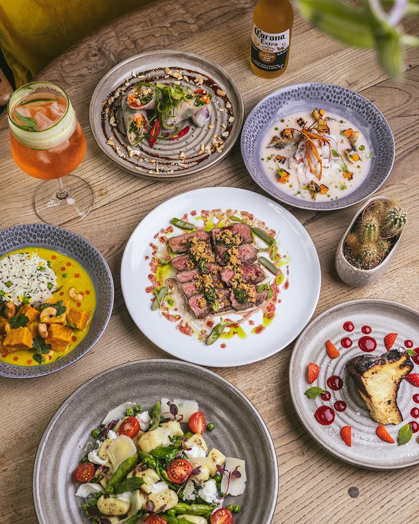 Sharing menu spread at Archie's, London