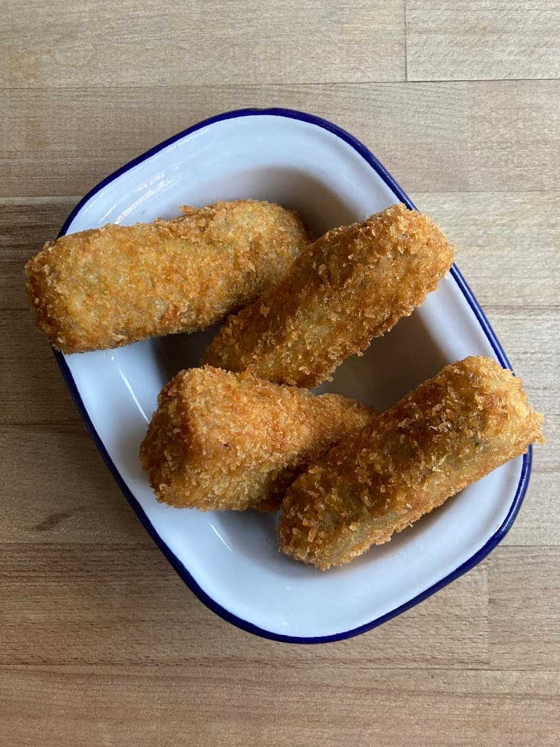 Breaded fish fingers at The Garden - Pizza Restaurant & Bar, London
