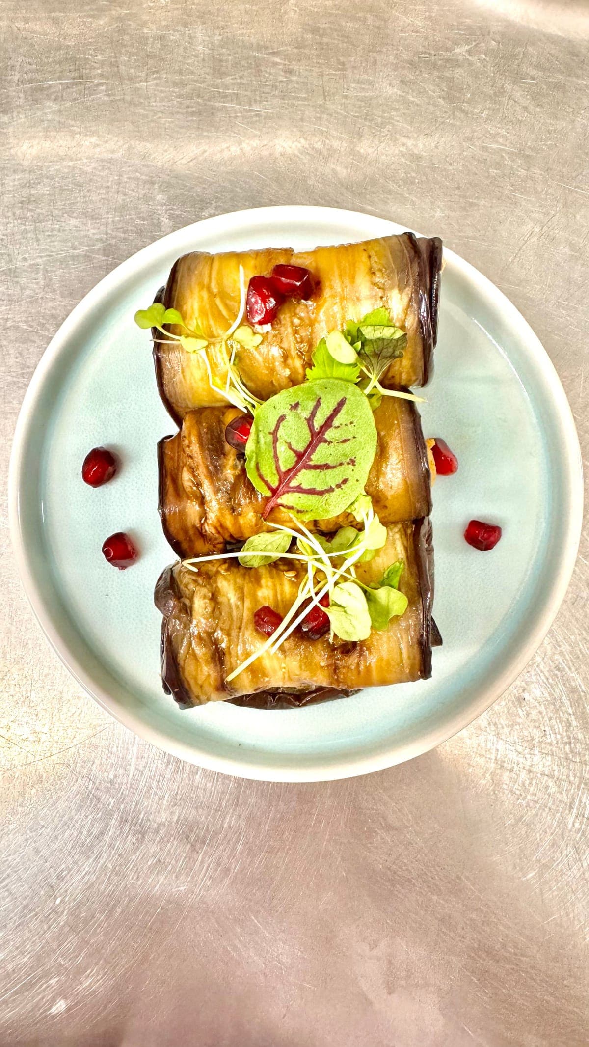 Eggplant rolls dish at Kartuli - Georgian Restaurant, East Dulwich, London