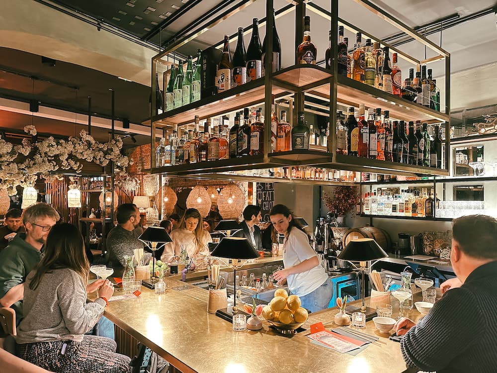 Bar seating area at Daddy Bao - Taiwanese Restaurant Tooting, London