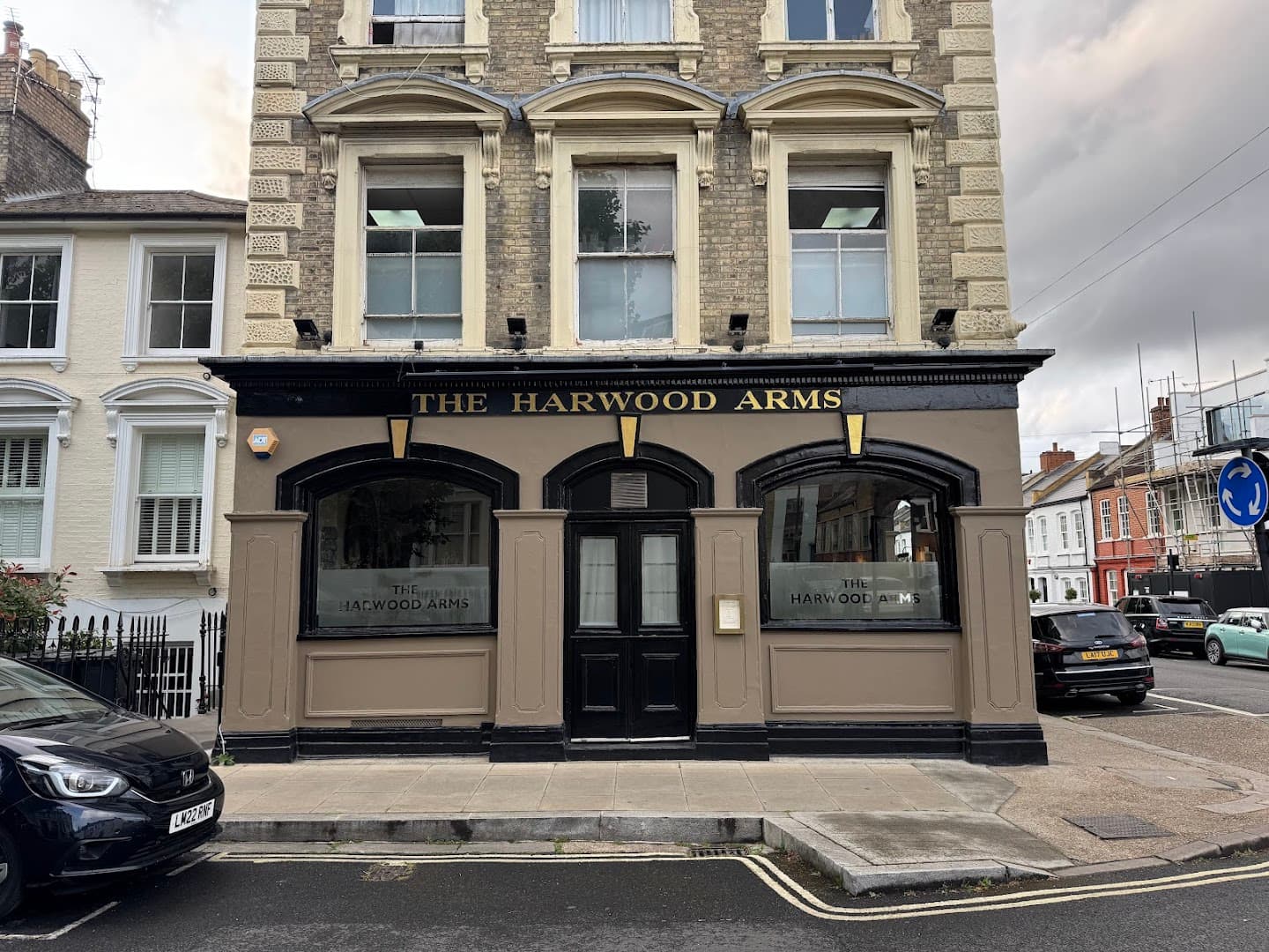 Front facade at The Harwood Arms, London