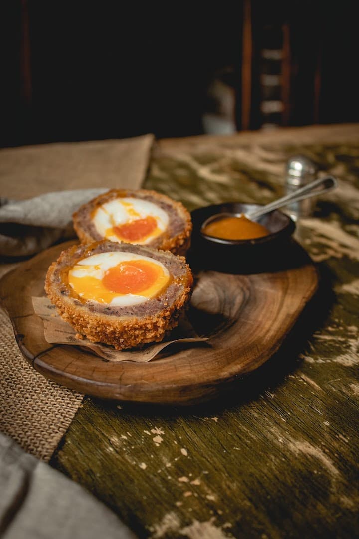 Scotch eggs at The Harwood Arms, London