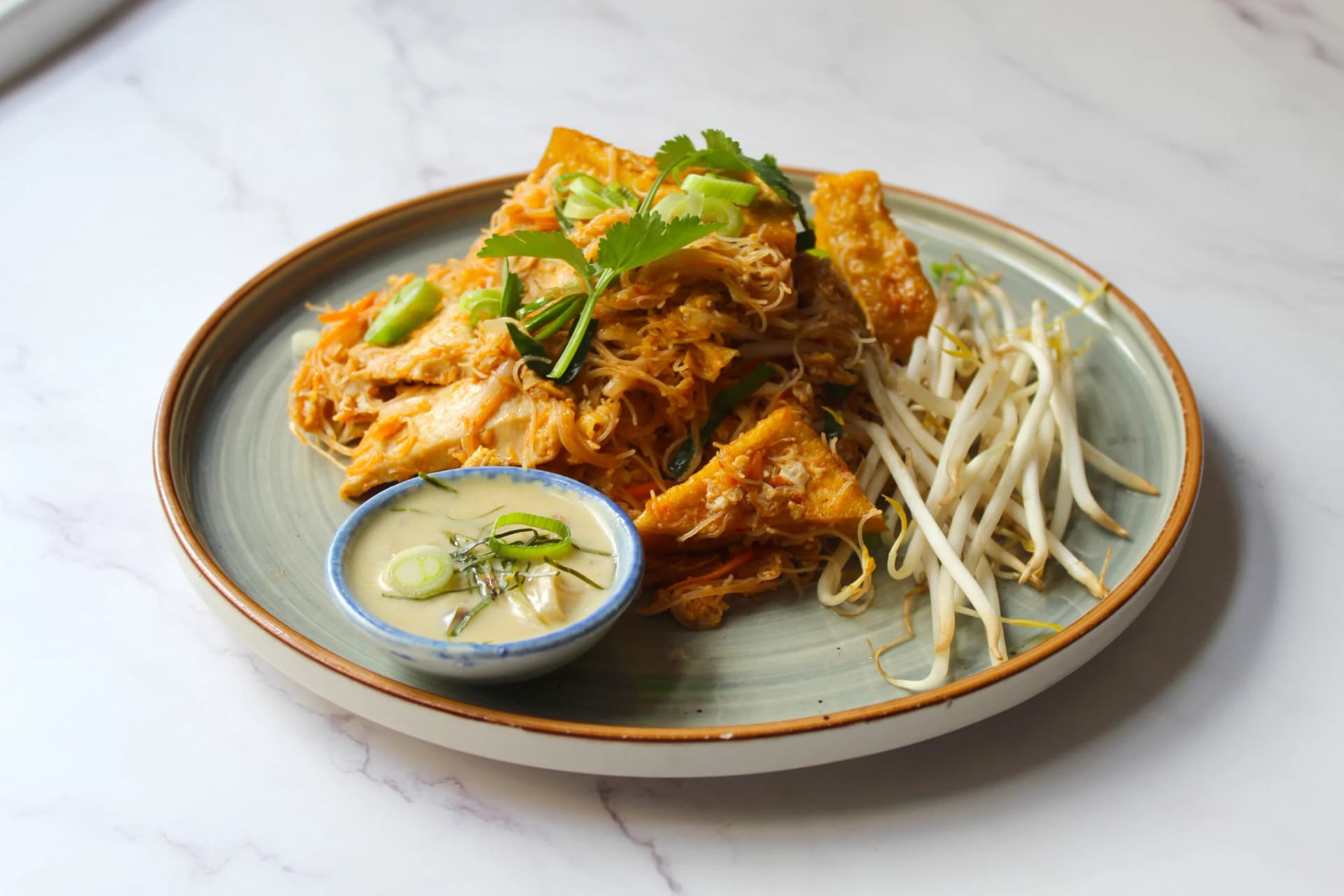 Crispy tofu pad thai at Kin + Deum, London