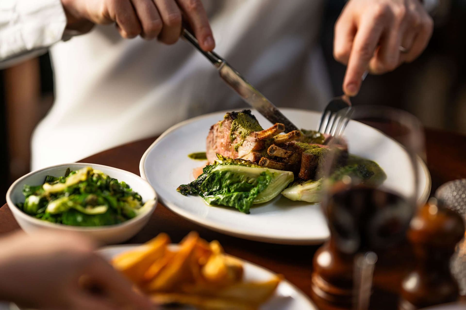 Lamb rack main course at Prince Alfred, London