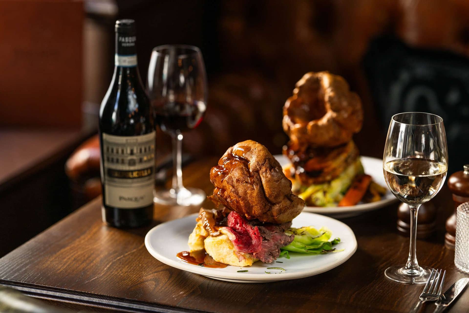 Sunday roast with Yorkshire pudding at Prince Alfred, London
