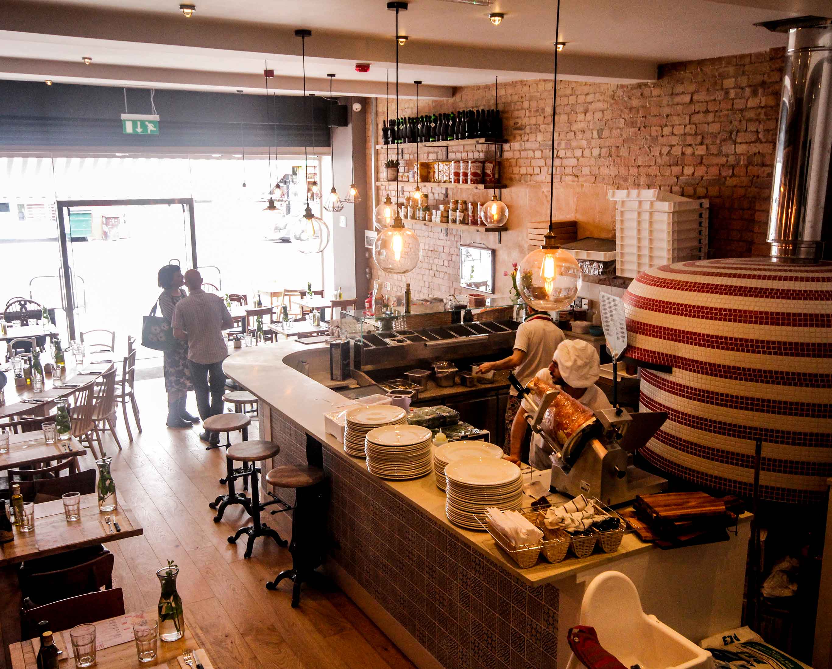 Counter service area at Zia Lucia, West Hampstead, London