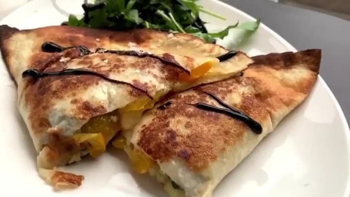 Flatbread wrap dish at The Waterway, London