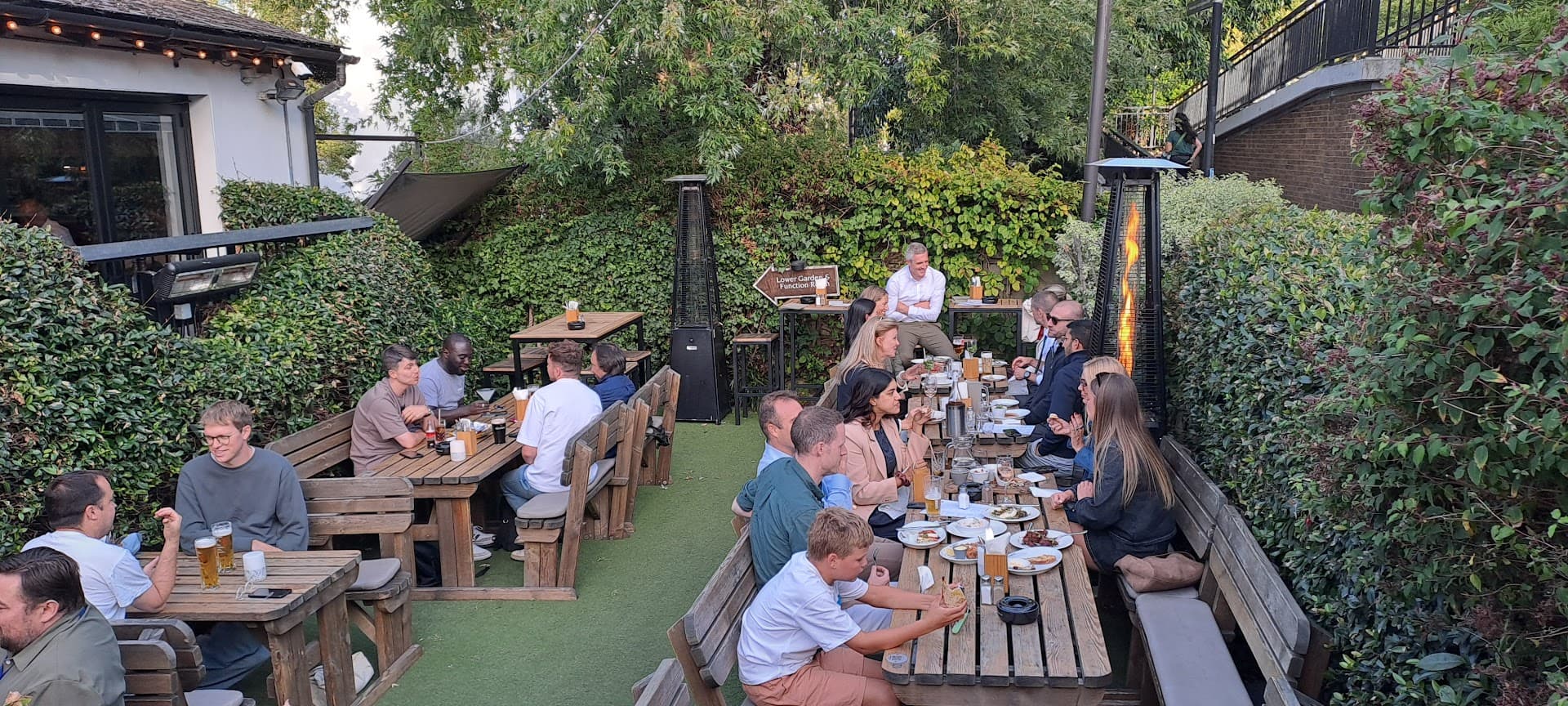 Outdoor garden terrace at The Waterway, London