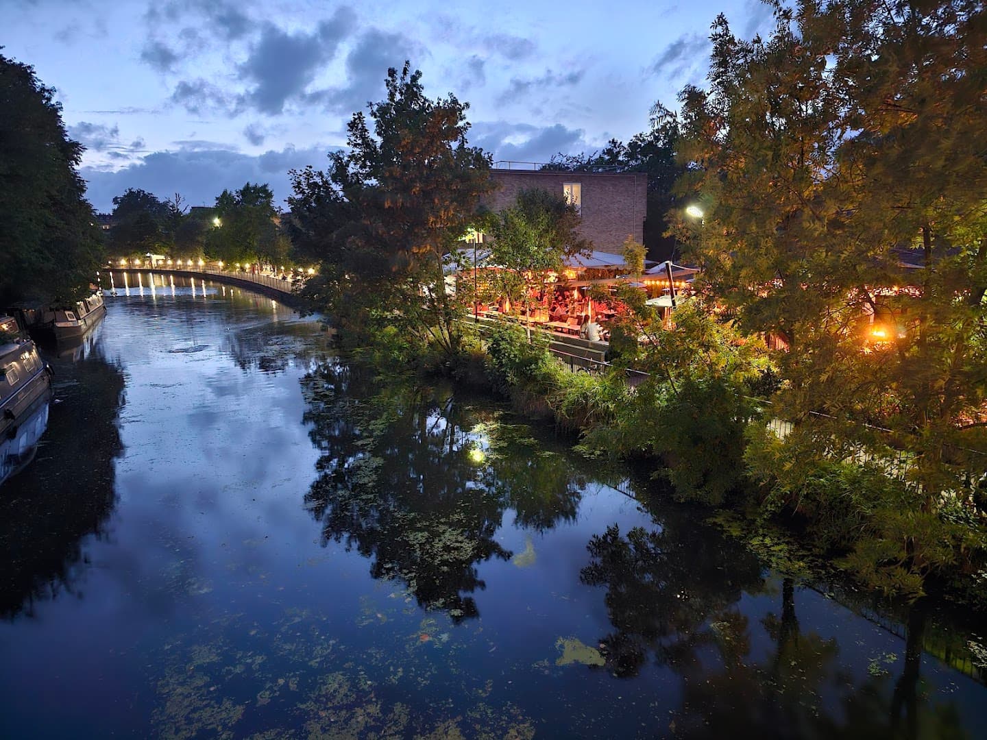 Waterside outdoor terrace at The Waterway, London