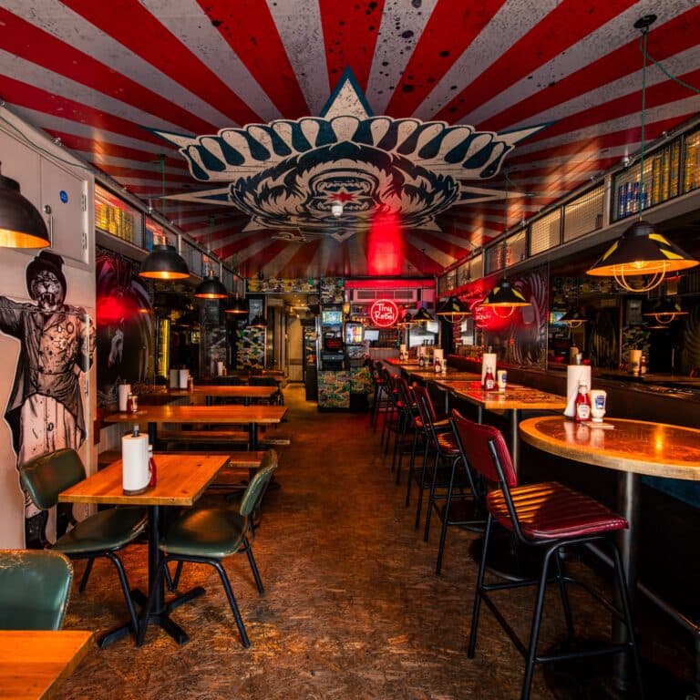 Main dining area at MEATliquor Bar & Diner Northcote Road, London