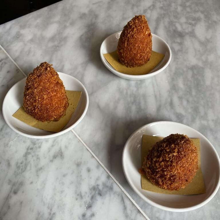 Arancini appetiser at POLPO Italian Restaurant Chelsea, London