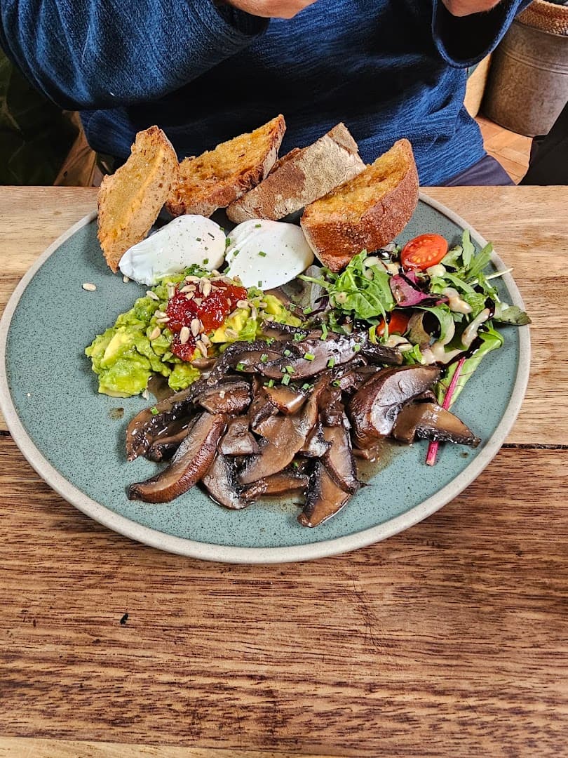 Breakfast brunch plate at Tram Store, London