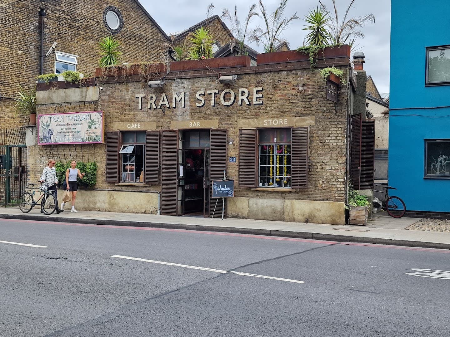 Front facade at Tram Store, London