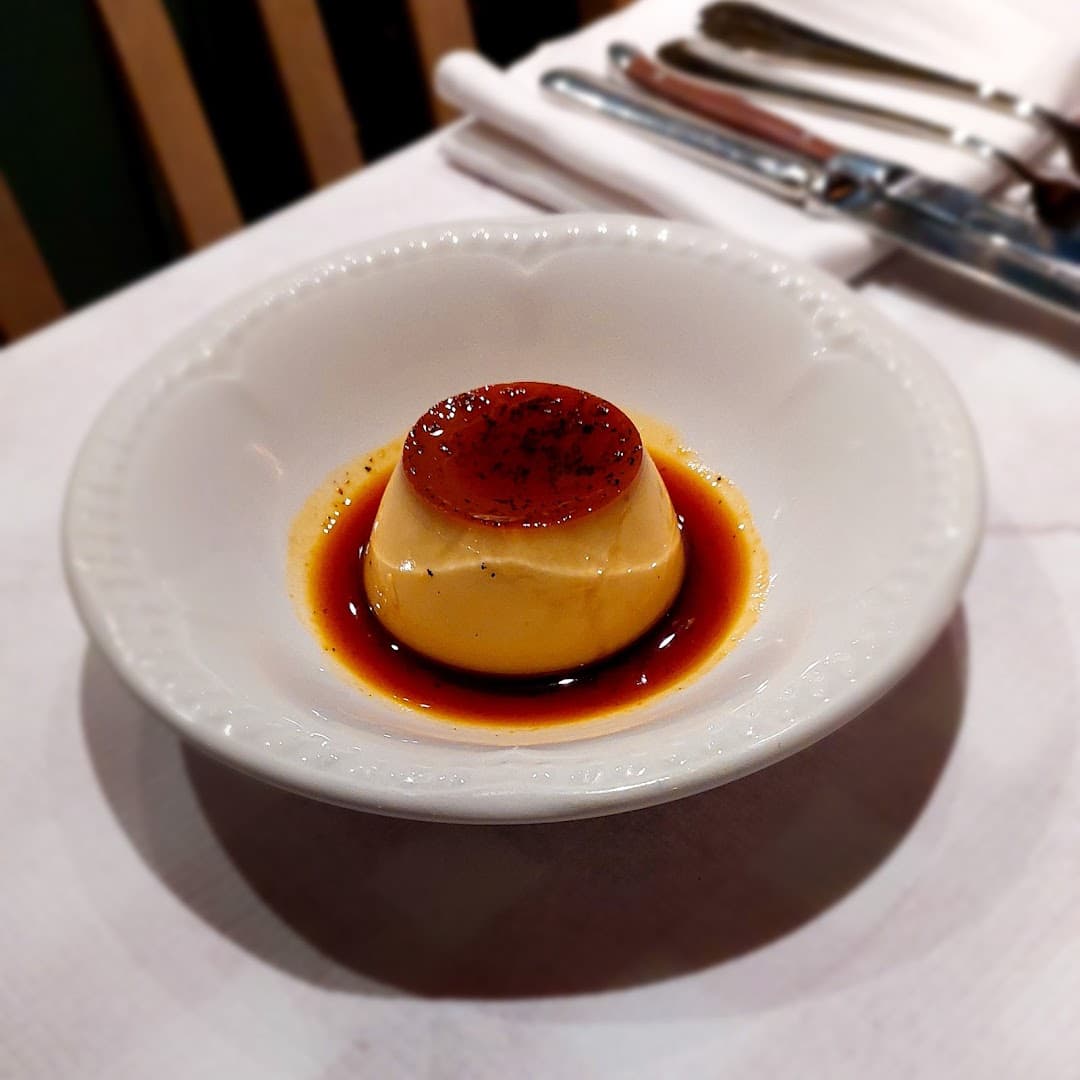 Crème caramel dessert at La Bouffe, London