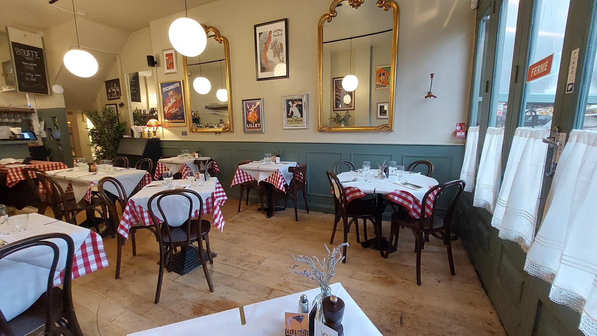 French bistro dining room at La Bouffe, London