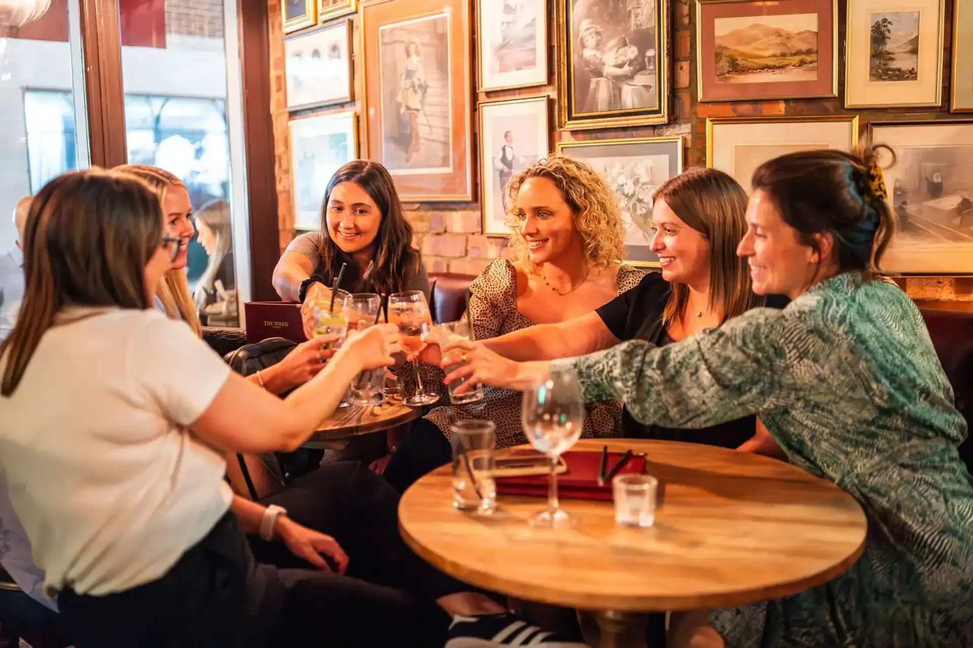 Group celebration drinks at The Wren Tavern, London