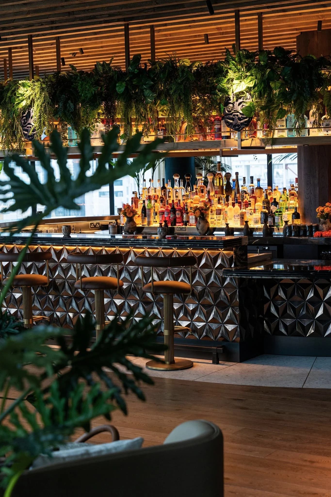 Stylish bar area at Los Mochis London City, London