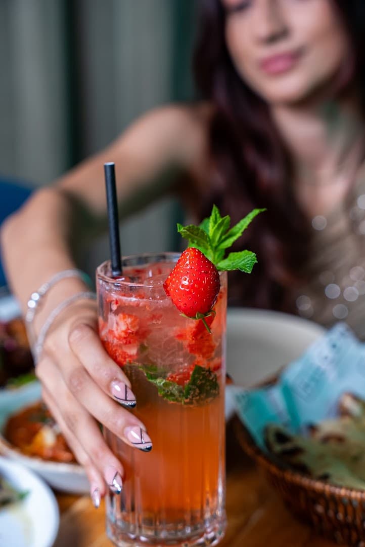 Strawberry cocktail at Three Falcons Hotel & Pub, London